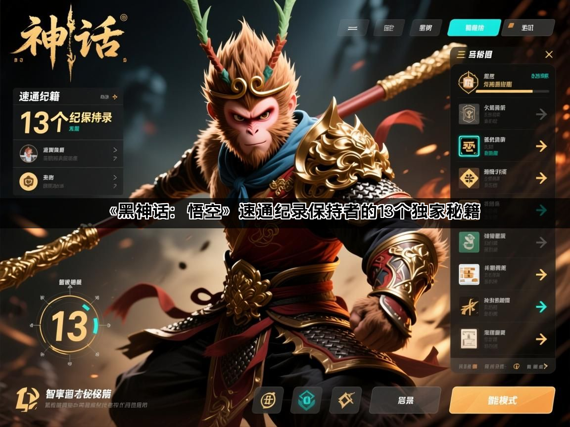 《黑神话：悟空》速通纪录保持者的13个独家秘籍